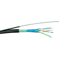Кабель мережевий GEAR FTP 305м, cat.5e, CCA, 4*2*0,51, PVC+PE, outdoor, steel wire (GEC-FTPCCAOUTSC051305)