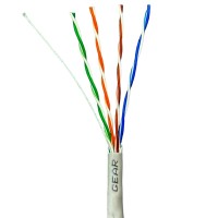 Кабель мережевий GEAR UTP 100м, cat.5e, CCA(25), 4*2*0,51, PVC, indoor, grey (GEC-UTPCCA25051100)