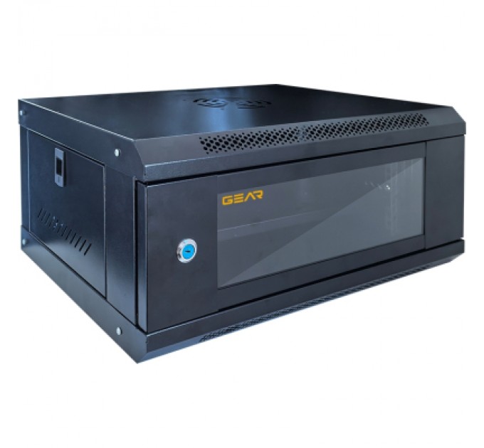 GEAR Шафа настінна GEAR 4U 19'' 600x600x240 мм, black (GWMSN-4U-600-600)