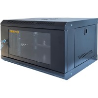 Шафа настінна GEAR 6U 19'' 600x600x300 мм, + полка 19", black (GWMSN-6U-600-600)