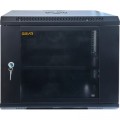 GEAR Шафа настінна GEAR 9U 19'' 600x600x450 мм, + полка 19", black (GWMSN-9U-600-600)