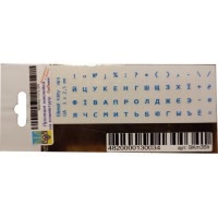 Наклейка на клавіатуру BestKey мініатюрна прозора, 56, синій (BKm3BTr)