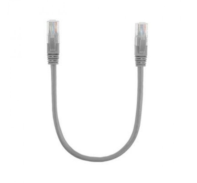 Ritar Патч-корд 0.25м, RJ-45, Cat.5e, CU, мідь, сірий Ritar (PCR-CU/0.25G / 00219)