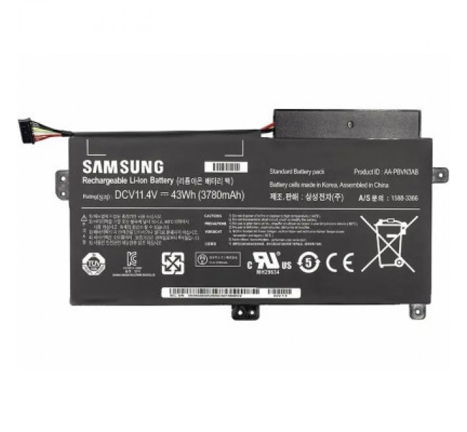 AlSoft Акумулятор до ноутбука Samsung 370R5 AA-PBVN3AB, 43Wh (4000mAh), 3cell, 10.8V, Li-ion AlSoft (A47878)