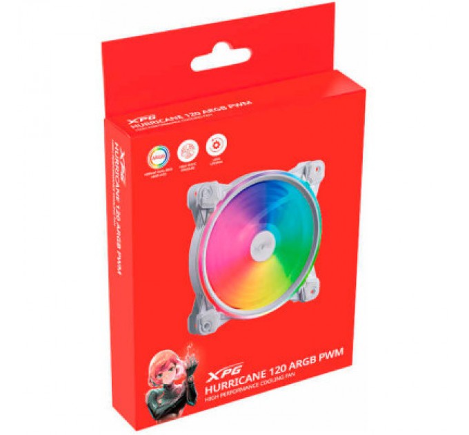 ADATA Кулер до корпусу ADATA HURRICANE120ARGBPWM-WHCWW