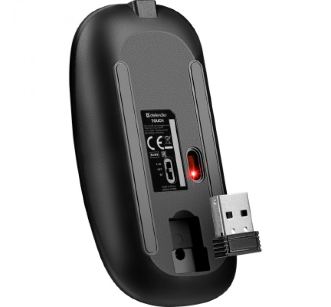 Defender Мишка Defender Touch MM-997 Silent Wireless RGB Black (52997)