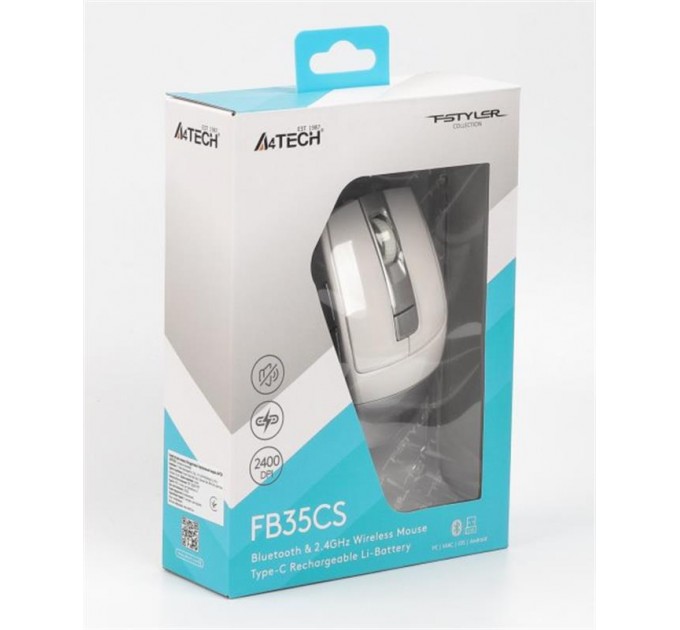 A4Tech Миша бездротова A4Tech Fstyler FB35CS Icy White