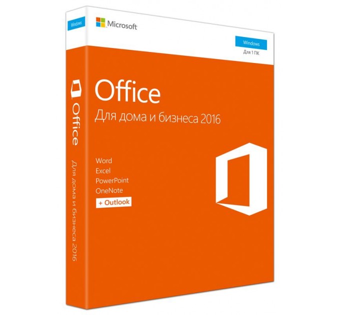 Microsoft Программное обеспечение MS Office 2016 Home and Business 32/64 Russian DVD (T5D-02703)