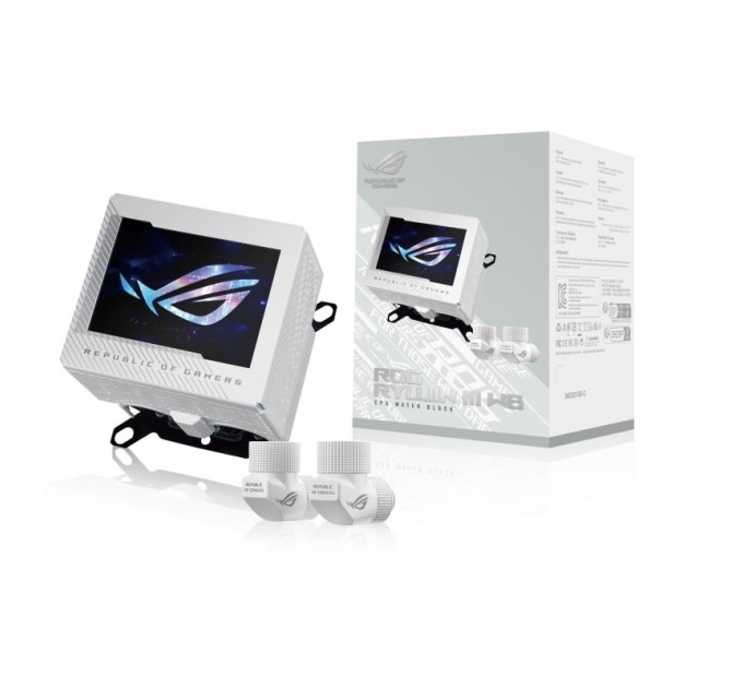 ASUS Водоблок Asus ROG Ryujin III WB White Edition (90RC00V2-M0UAY0), Intel:1851/1700/1200/1150/1151/1152/1155/1156, AMD:AM5/AM4