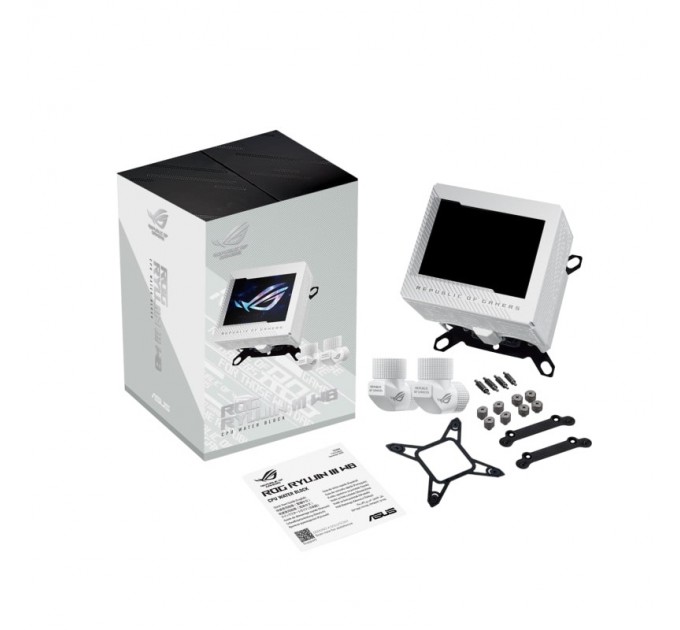 ASUS Водоблок Asus ROG Ryujin III WB White Edition (90RC00V2-M0UAY0), Intel:1851/1700/1200/1150/1151/1152/1155/1156, AMD:AM5/AM4