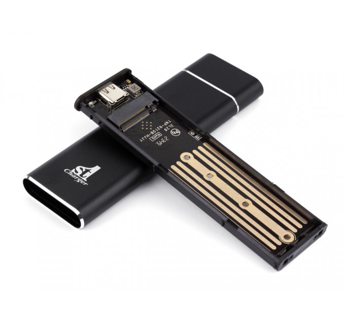 1StCharger Зовнішня кишеня 1StCharger для M2 NVMe PCIe SSD Type C 10Gbps Black (M2E.01.NVME.Black)