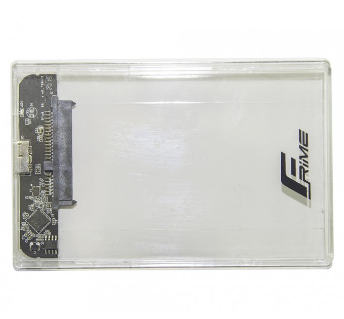 Frime Внешний карман Frime SATA HDD/SSD 2.5", USB 3.0, Plastic, Clear (FHE80.25U30)