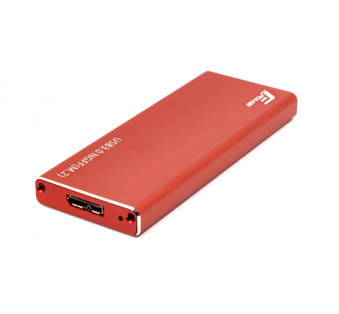 Frime Внешний карман Frime M.2 NGFF SATA, USB 3.0, Metal, Red (FHE203.M2U30)