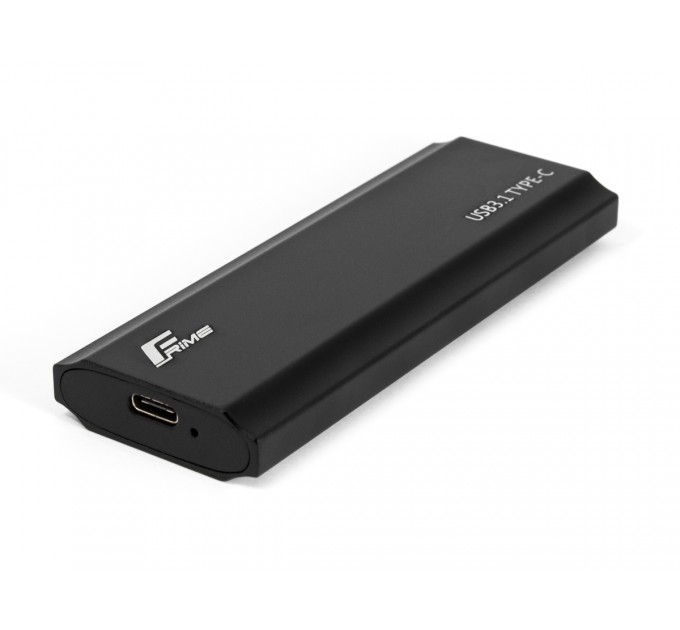 Frime Внешний карман Frime M.2 NVMe PCIe, USB 3.2 Type-C, Metal, Black (FHE300.M2UC)
