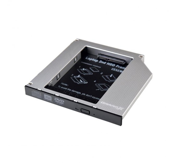 Grand-X Адаптер Grand-X для подключения HDD 2.5" в отсек привода ноутбука SATA3 12.7мм (HDC-27)
