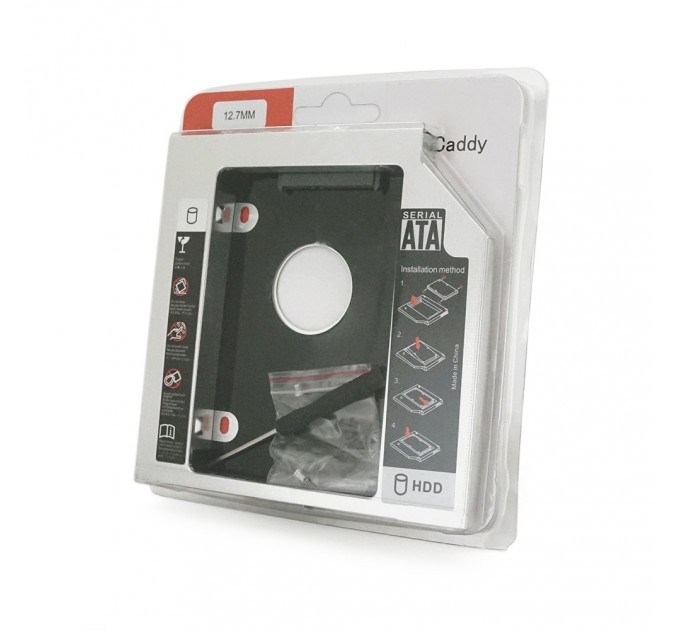 Voltronic Адаптер подключения Voltronic HDD 2.5" YT-CAHDD12.7 в отсек привода ноутбука SATA/mSATA 12.7мм (YT-CAHDD12.7/05378)