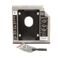 Переходник Frime для установки 2.5" SSD/HDD в отсек привода 12.7мм Black/Silver (FHDC127M)