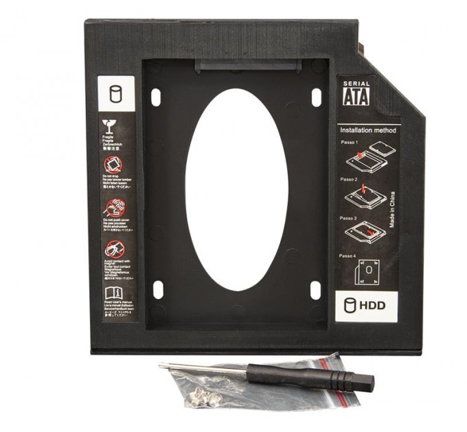 Frime Переходник Frime для установки 2.5" SSD/HDD в отсек привода 9.5мм Black (FHDC950P)