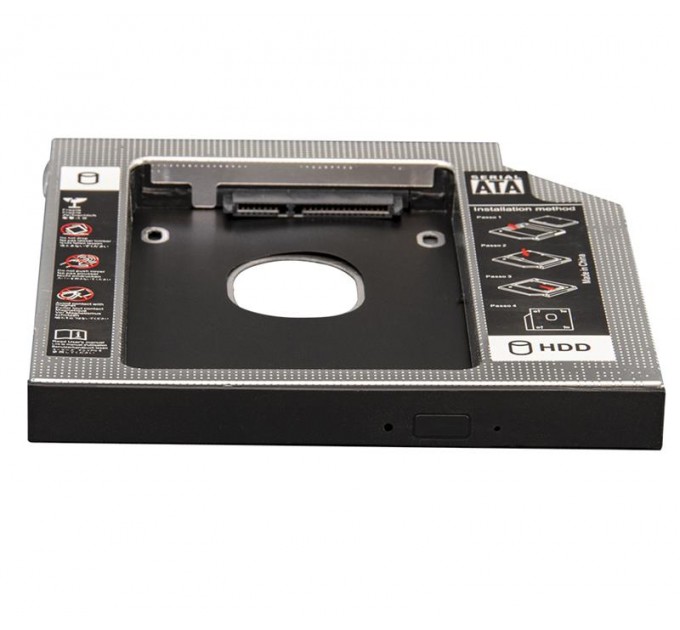 Frime Переходник Frime для установки 2.5" SSD/HDD в отсек привода 9.5мм Black/Silver (FHDC950M)