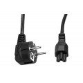 1StCharger Кабель живлення 1stCharger 220В CEE 7/7 - IEC C5 real 3*0.75mm3 CU 1,5м (PC-186-5075CU)