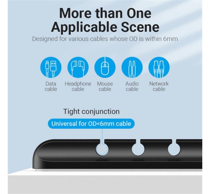 Vention Организатор кабеля Vention KBRB0 Black