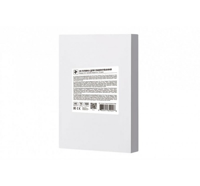 2E Пленка для ламинирования 2E (2E-FILM-A6-075M), A6, матовая, 75мк, 100 шт