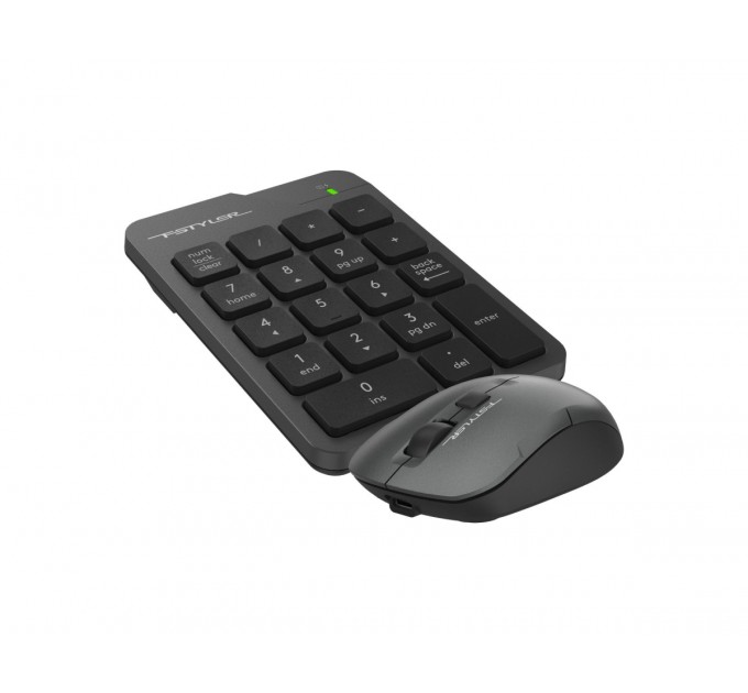 A4Tech Комплект (клавиатура цифровая, мышь) беспроводной Fstyler FG1600C Air2 Grey