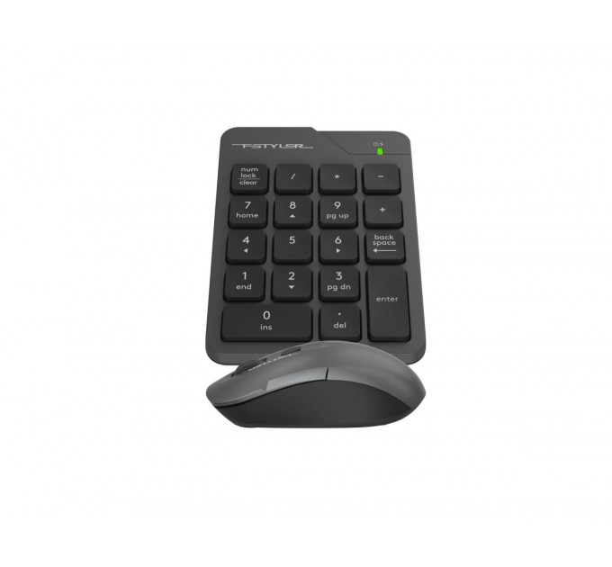 A4Tech Комплект (клавиатура цифровая, мышь) беспроводной Fstyler FG1600C Air2 Grey