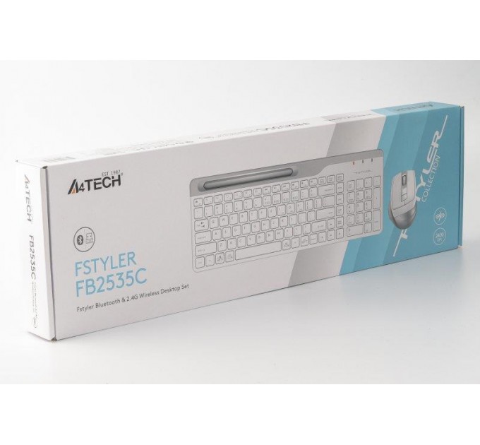 A4Tech Комплект (клавиатура, мышь) беспроводной A4Tech FB2535C Icy White