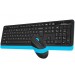 A4Tech Комплект (клавиатура, мышь) беспроводной A4Tech FG1010 Black/Blue