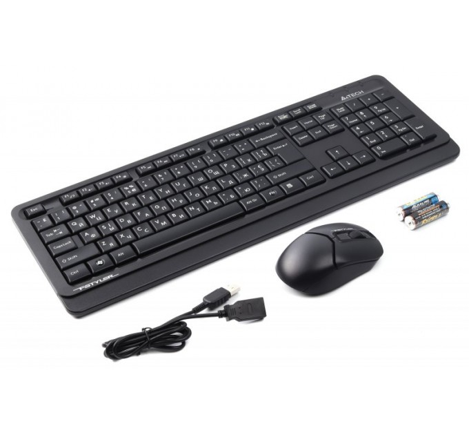 A4Tech Комплект (клавіатура, миша) бездротовий A4Tech FG1012 Black