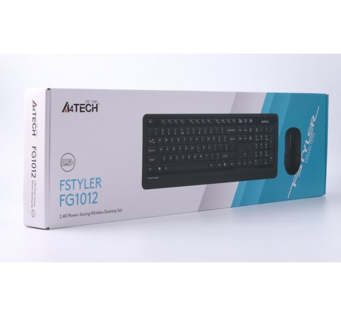A4Tech Комплект (клавіатура, миша) бездротовий A4Tech FG1012 Black