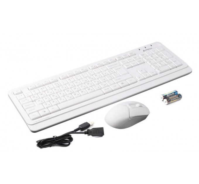 A4Tech Комплект (клавиатура, мышь) беспроводной A4Tech FG1012 White