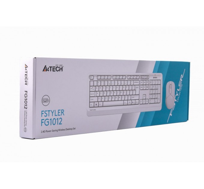 A4Tech Комплект (клавиатура, мышь) беспроводной A4Tech FG1012 White