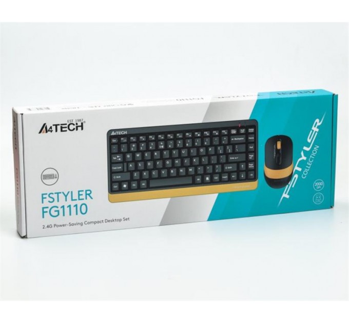 A4Tech Комплект (клавиатура, мышь) беспроводной A4Tech FG1110 Bumblebee USB
