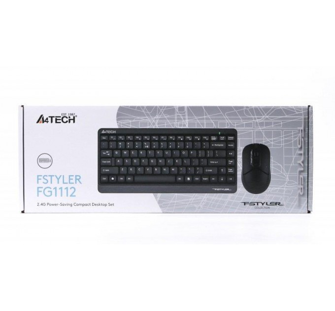 A4Tech Комплект (клавиатура, мышь) беспроводной A4Tech FG1112 Black
