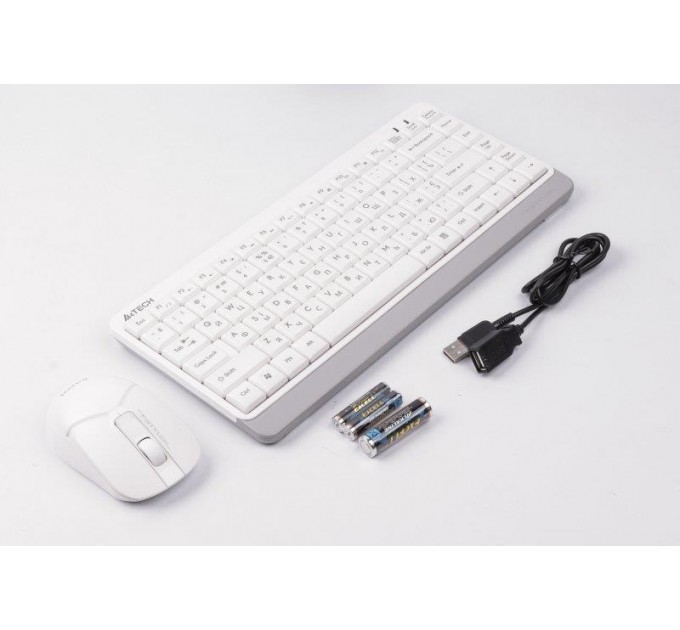 A4Tech Комплект (клавиатура, мышь) беспроводной A4Tech FG1112 White