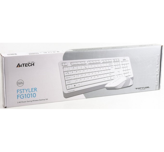 A4Tech Комплект (клавиатура, мышь) беспроводной A4Tech Fstyler FG1010 White
