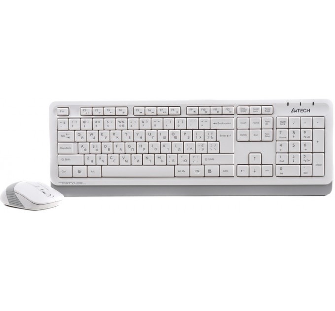 A4Tech Комплект (клавиатура, мышь) беспроводной A4Tech Fstyler FG1010 White