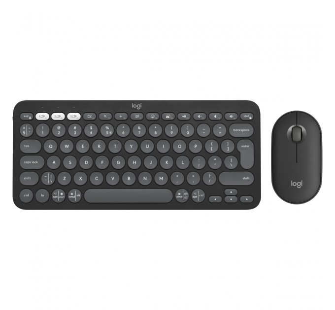Logitech Комплект (клавиатура, мышь) беспроводной Logitech Pebble 2 Combo Graphite (920-012239)