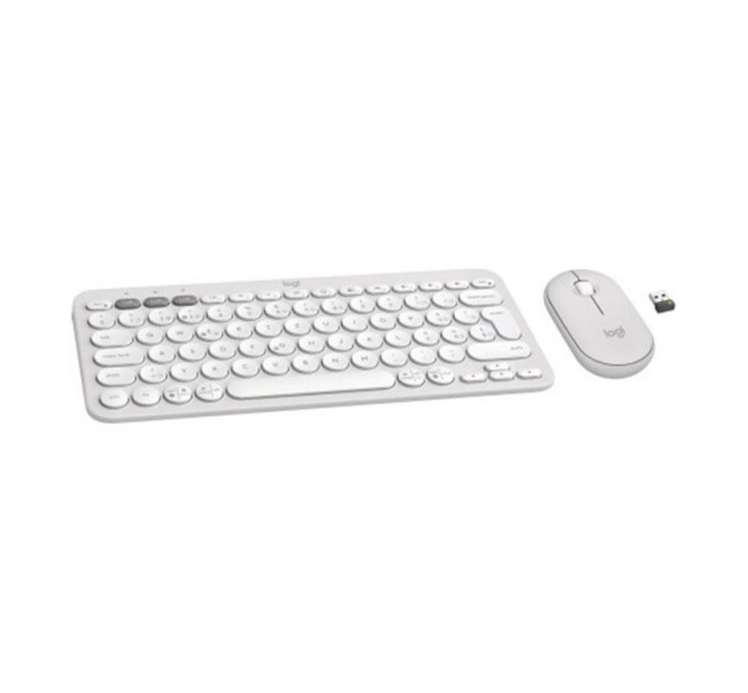 Logitech Комплект (клавиатура, мышь) беспроводной Logitech Pebble 2 Combo White (920-012240)