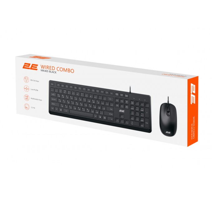 2E Комплект (клавиатура, мышь) 2E MK405 Black (2E-MK405UBK_UA)