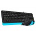 A4Tech Комплект (клавиатура, мышь) A4Tech F1010 Black/Blue