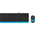 A4Tech Комплект (клавиатура, мышь) A4Tech F1010 Black/Blue