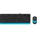 A4Tech Комплект (клавиатура, мышь) A4Tech F1010 Black/Blue