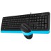 A4Tech Комплект (клавиатура, мышь) A4Tech F1010 Black/Blue