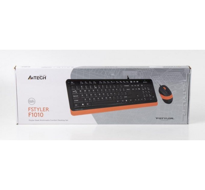 A4Tech Комплект (клавиатура, мышь) A4Tech F1010 Black/Orange