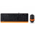A4Tech Комплект (клавиатура, мышь) A4Tech F1010 Black/Orange
