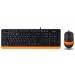 A4Tech Комплект (клавиатура, мышь) A4Tech F1010 Black/Orange
