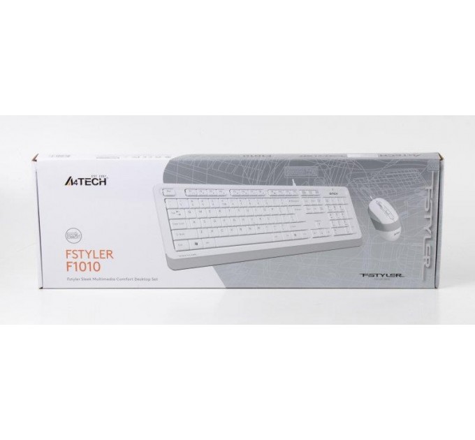A4Tech Комплект (клавиатура, мышь) A4Tech F1010 White